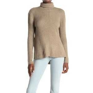 NEW SWEET ROMEO Abstract Rib Turtleneck Knit Tunic